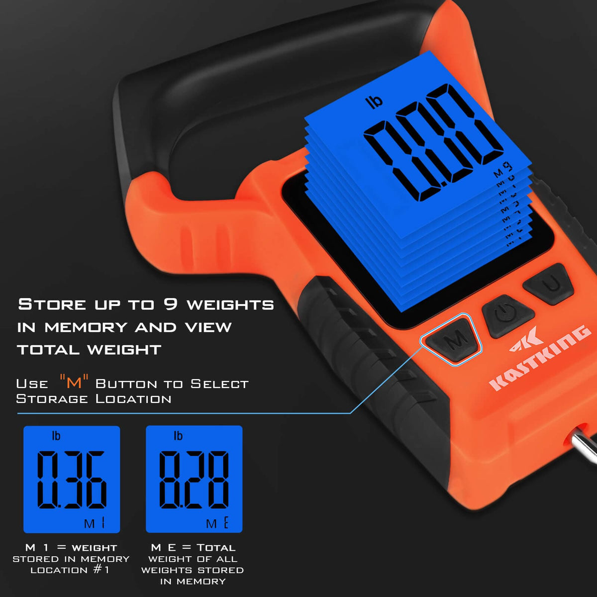KastKing WideView Floating Waterproof Digital Scale or Lip Grip Combo