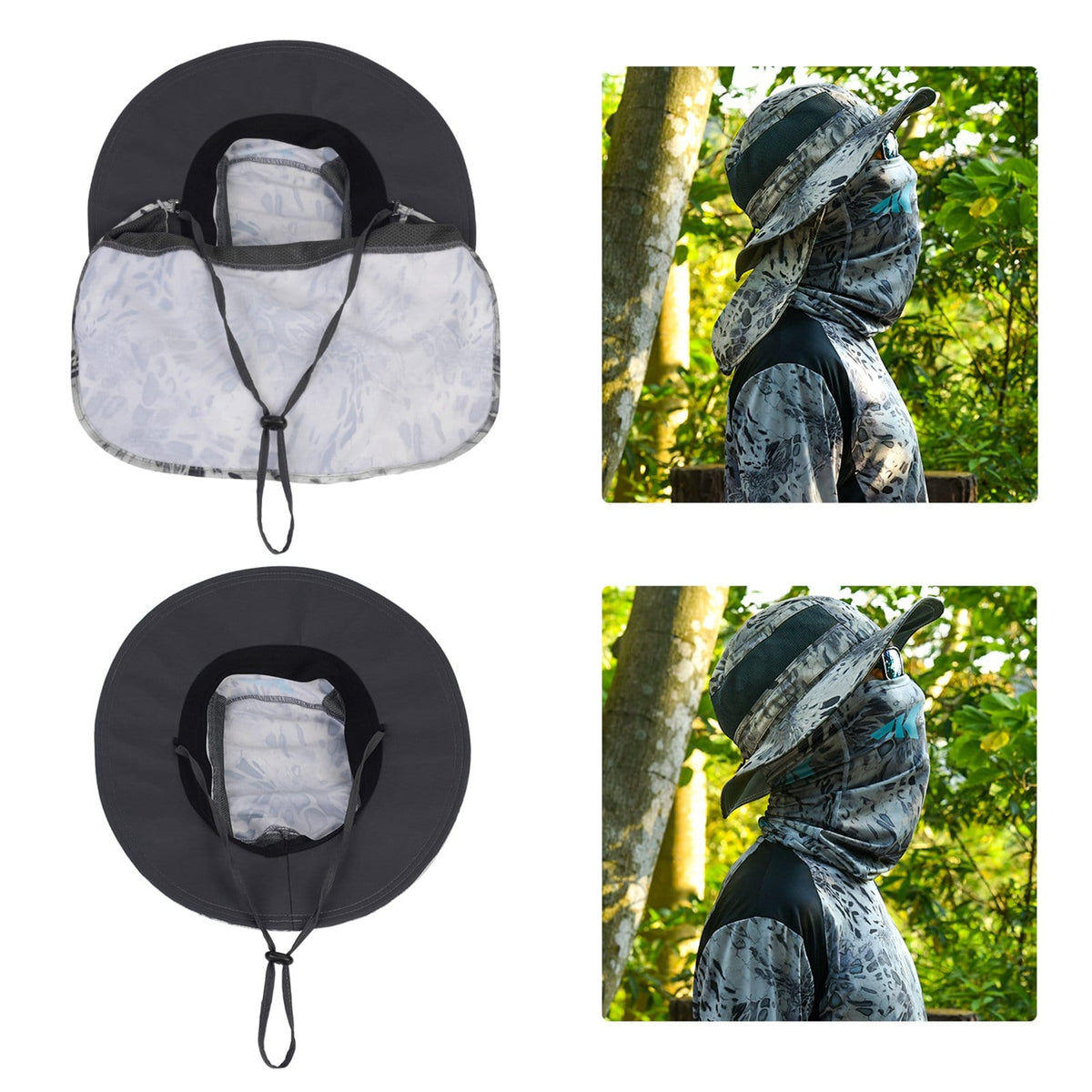 KastKing UPF 50 Boonie Hat Fishing Hat with Removable Neck Shield