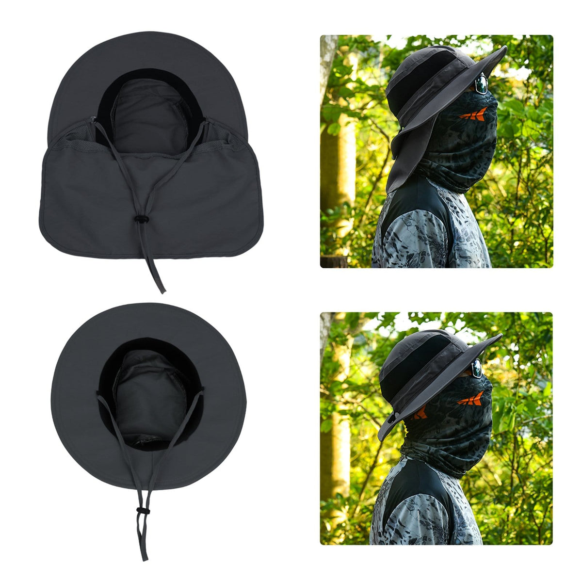 KastKing UPF 50 Boonie Hat Fishing Hat with Removable Neck Shield