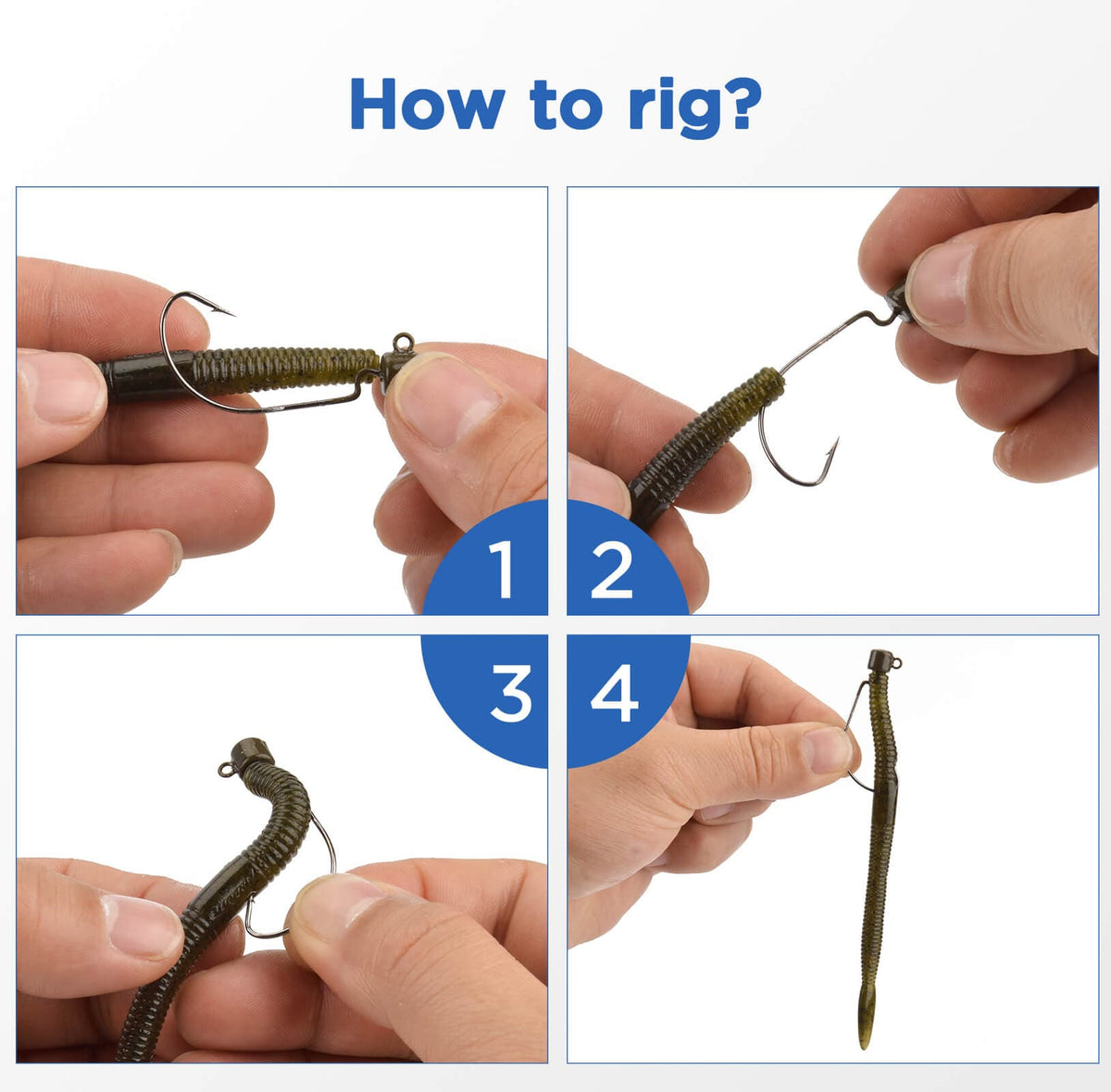 MadBite 24 Pcs Ned Rig Jig Hook Kits