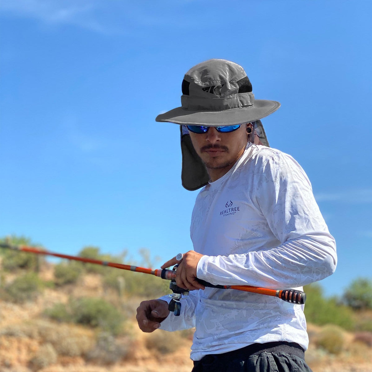 KastKing UPF 50 Boonie Hat Fishing Hat with Removable Neck Shield