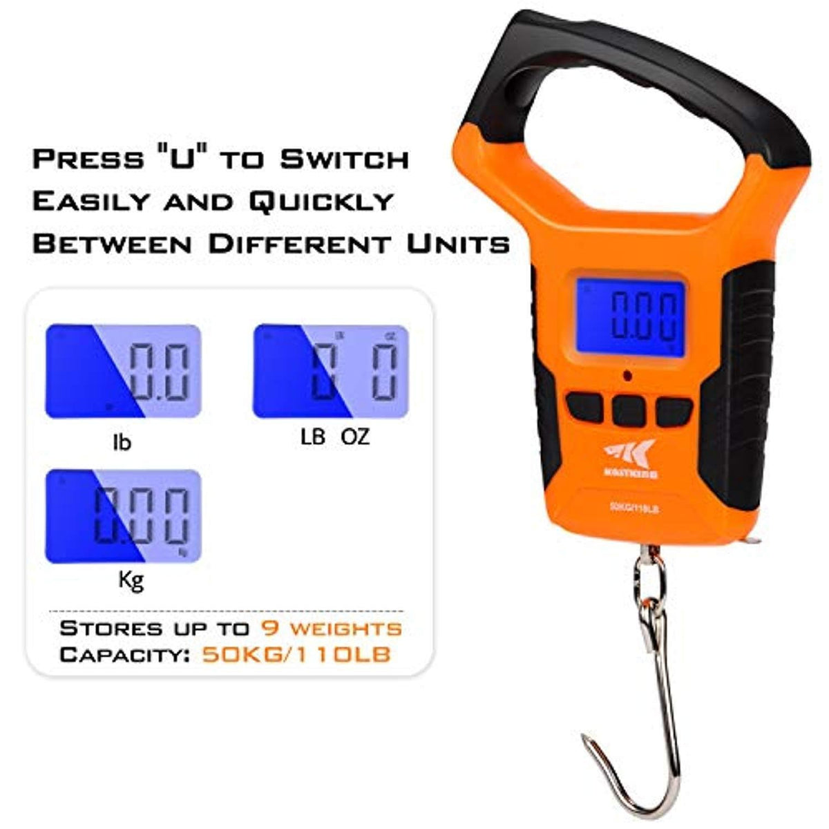 KastKing Water Resistant Digital Fishing Scale with Ruler