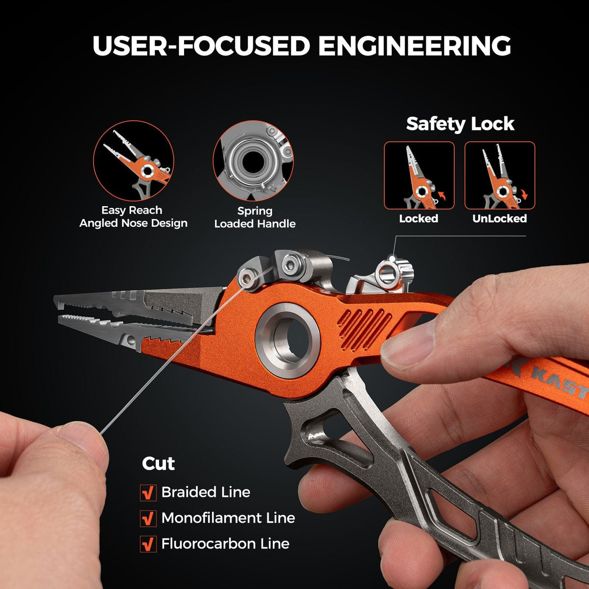 KastKing AlumaStream Aluminum Fishing Pliers or Combo