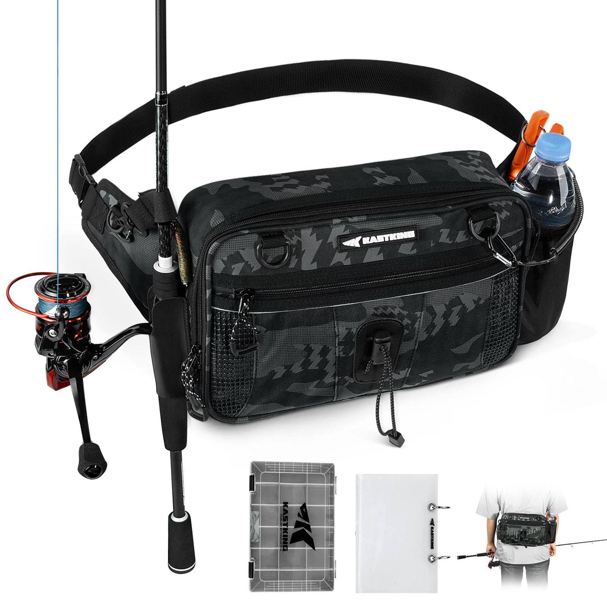 KastKing BaitSpace Waist Bag with 1 Tackle Box