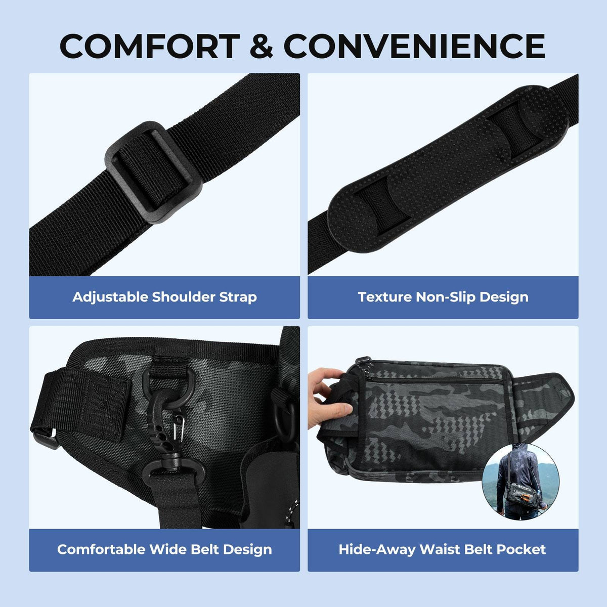KastKing BaitSpace Waist Bag with 1 Tackle Box