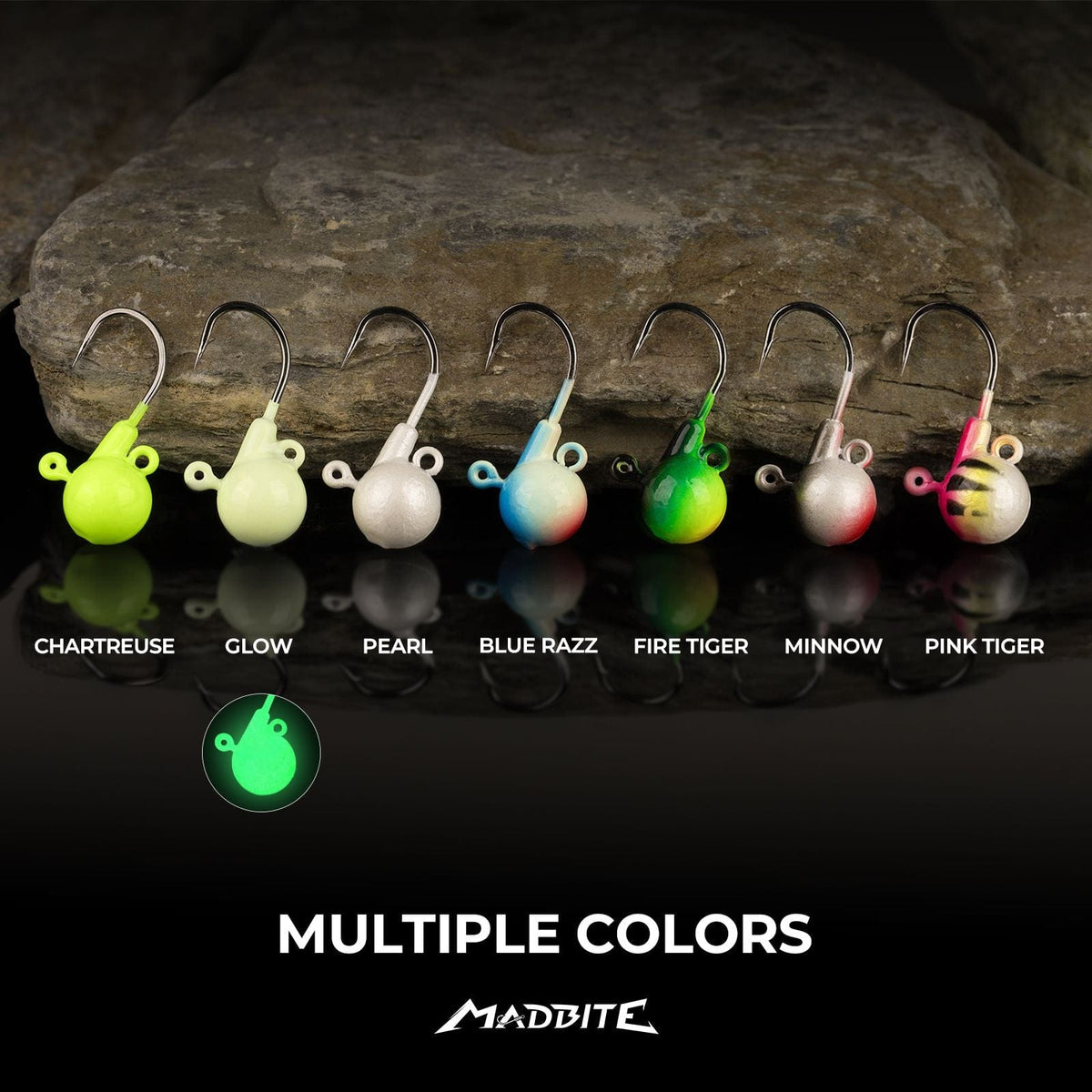 MadBite Dead Drop Jig Heads for Fishing