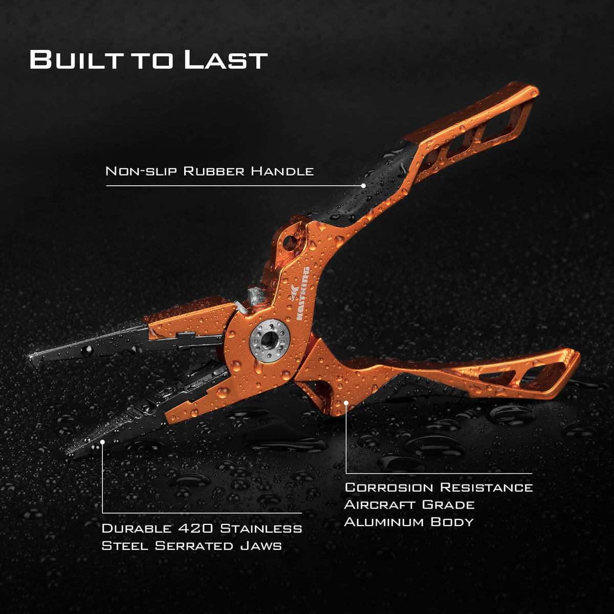 KastKing Gila 7.5-inch Fishing Pliers with Scissor Line Cutters