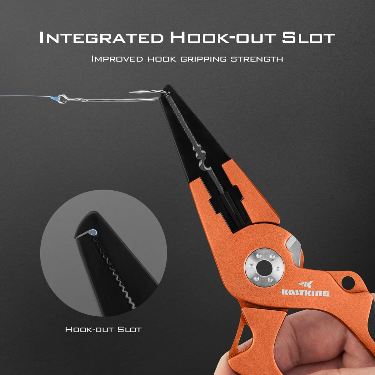 KastKing Gila 7.5-inch Fishing Pliers with Scissor Line Cutters