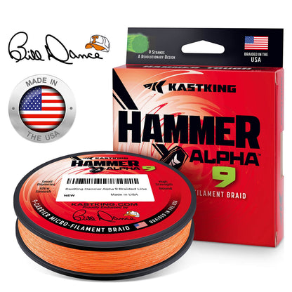 KastKing Hammer Alpha 9 UHMWPE 300Yds Braided Fishing Line