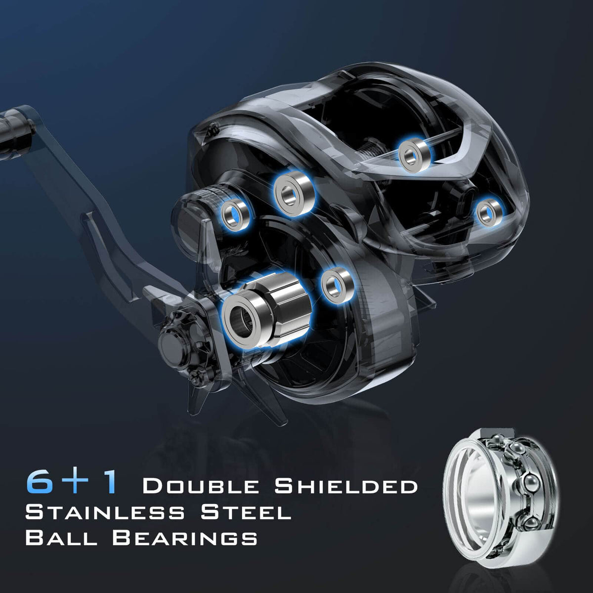 KastKing Kapstan Elite 300 Powerful Handle Baitcasting Reel