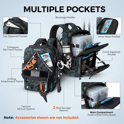 KastKing KarryAll KastMate Fishing Tackle Backpack