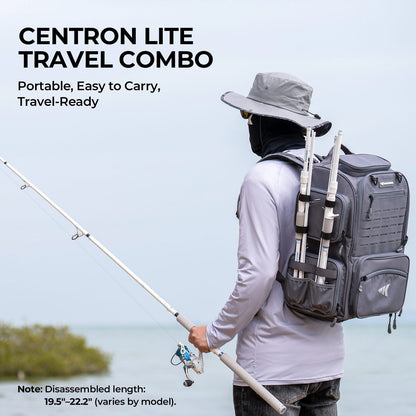 KastKing Centron Lite Travel Spinning Fishing Rod and Reel Combo