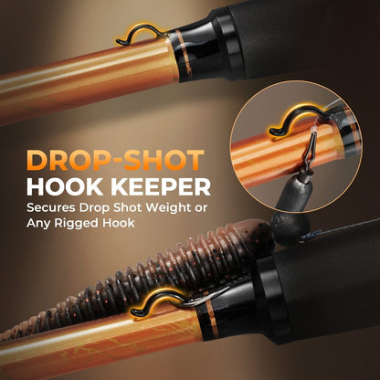 KastKing Lethal Blaze Twin-Tip Spinning Fishing Rod and Reel Combo