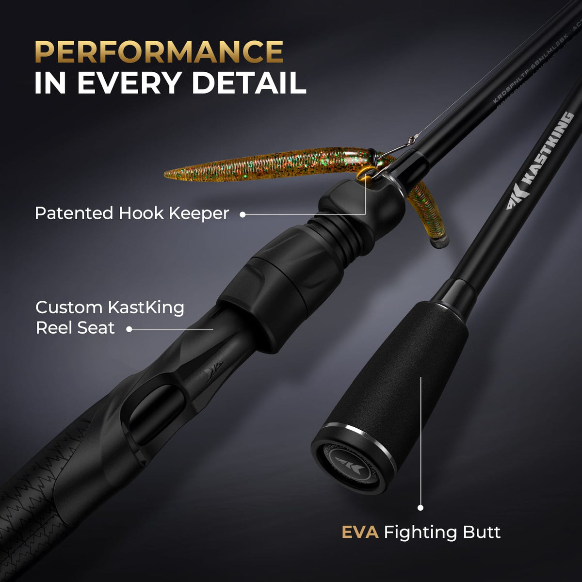 KastKing Lethal Phantom Twin-Tip Spinning Rod and Reel Combo