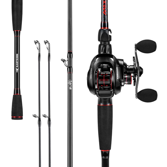 KastKing MaxSteel Twin-Tip Baitcaster Rod and Reel Combo