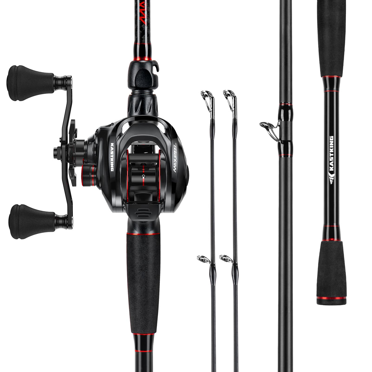 KastKing MaxSteel Twin-Tip Baitcaster Rod and Reel Combo