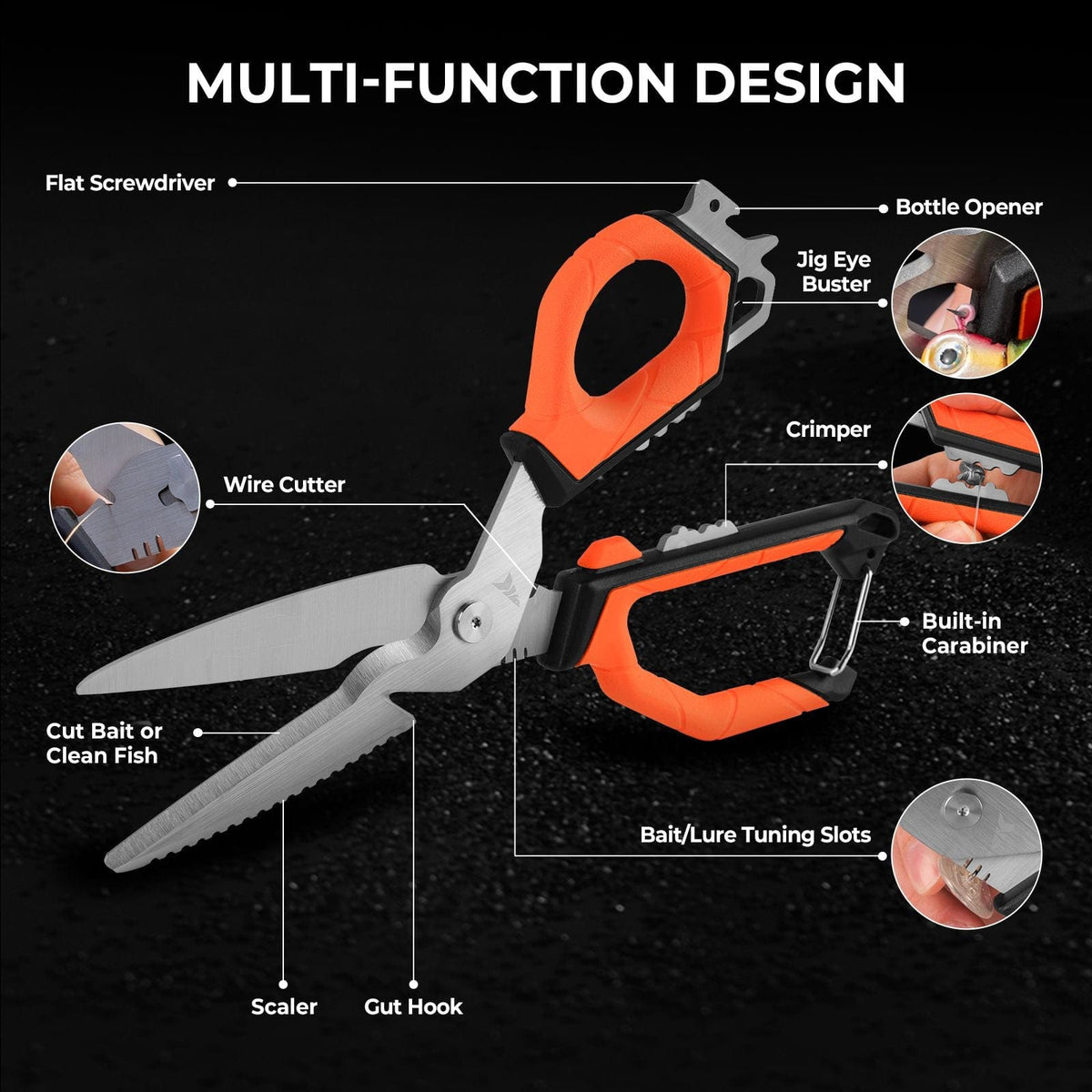 KastKing Paradox Fishing Braid Scissors & Bait Shears Combo