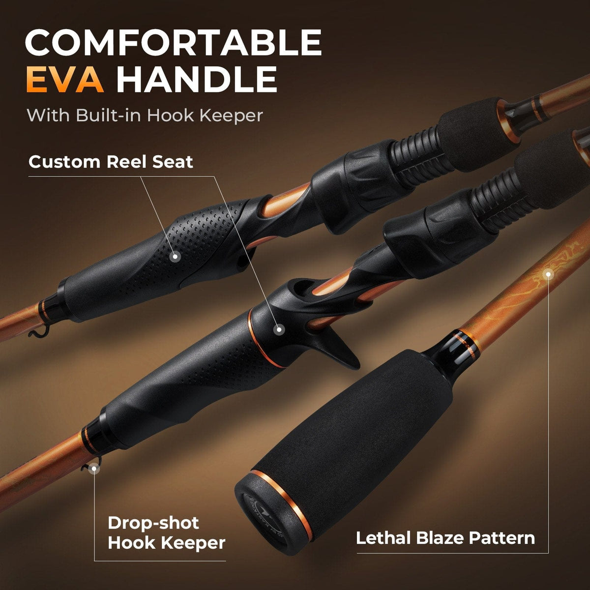KastKing Lethal Blaze Twin-Tip Spinning Fishing Rod and Reel Combo