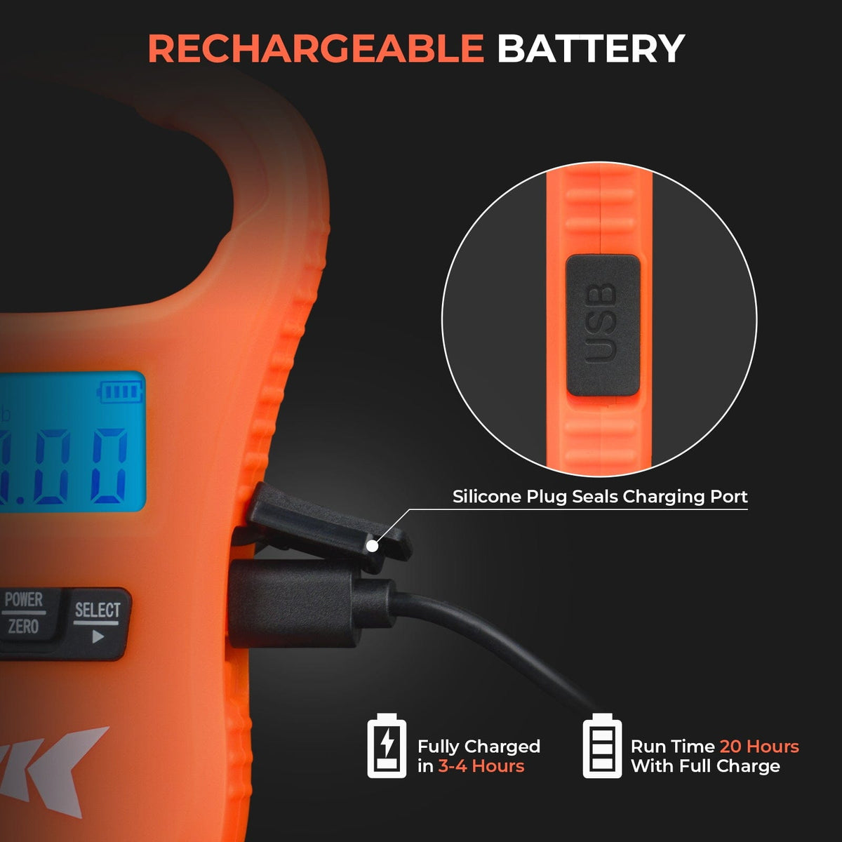 KastKing ToughTide USB Charging Fishing Scale & Lip Grip Combo