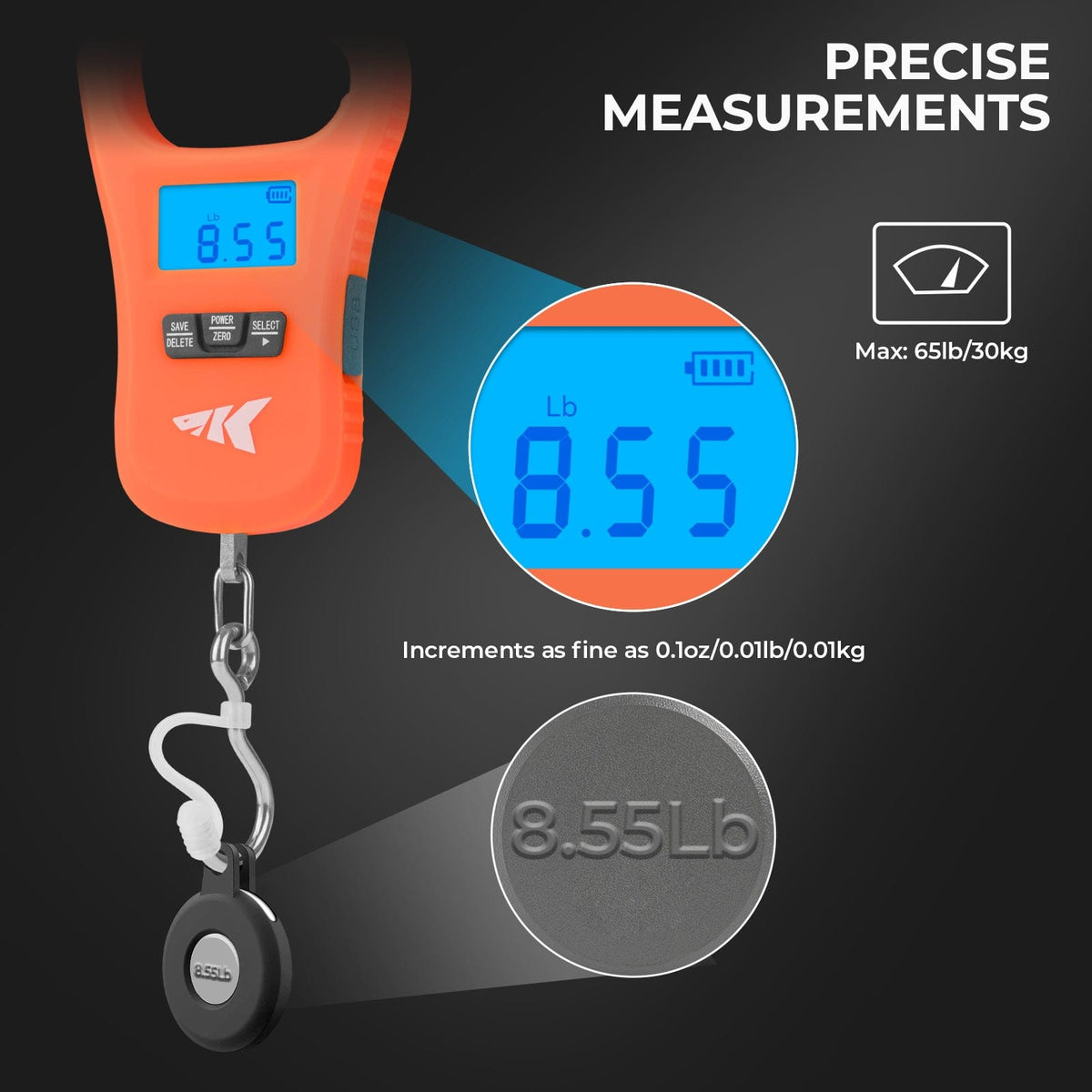 KastKing ToughTide USB Charging Fishing Scale & Lip Grip Combo