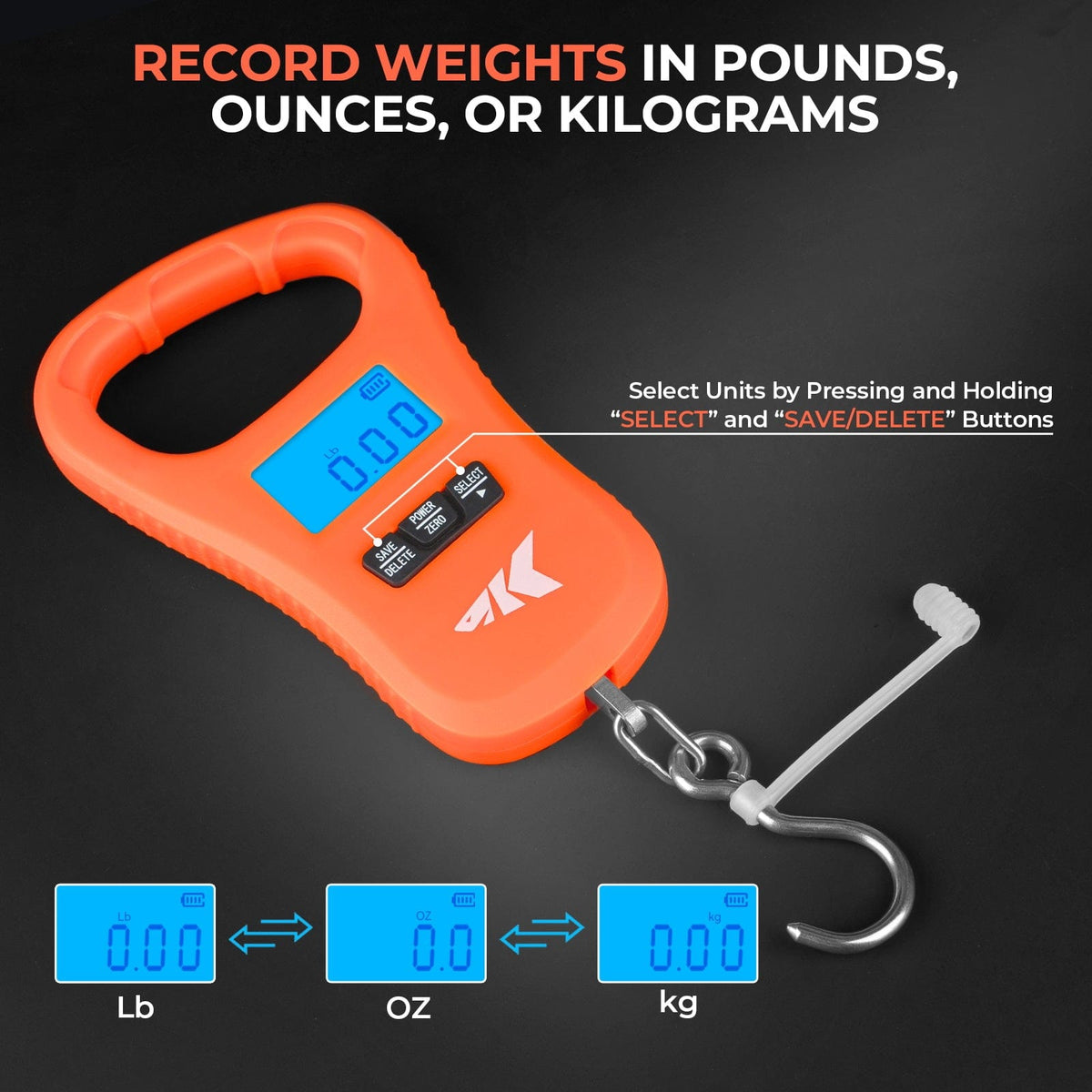 KastKing ToughTide USB Charging Fishing Scale & Lip Grip Combo