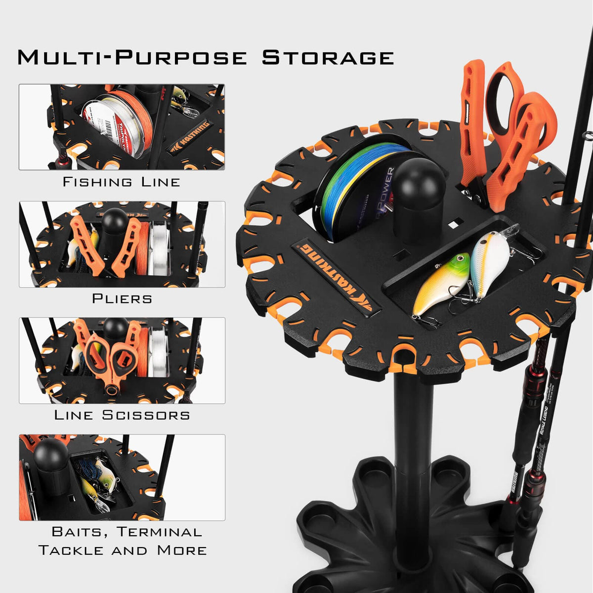 KastKing V16 Revolution Floor Rod Rack - Upgrade Version