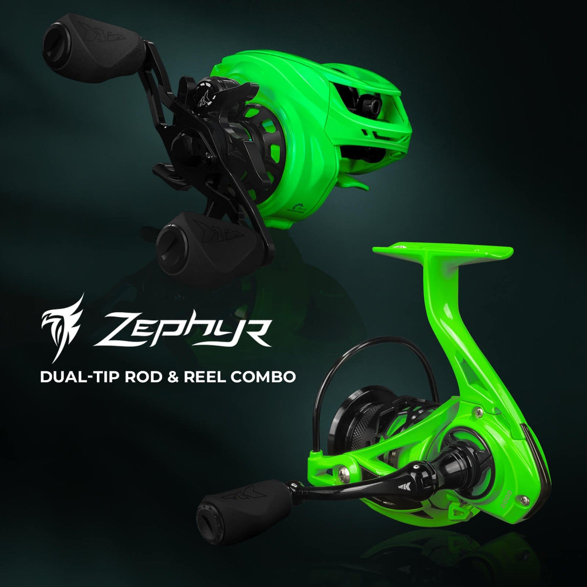 KastKing Zephyr Dual-tip Spinning Fishing Rod and Reel Combo